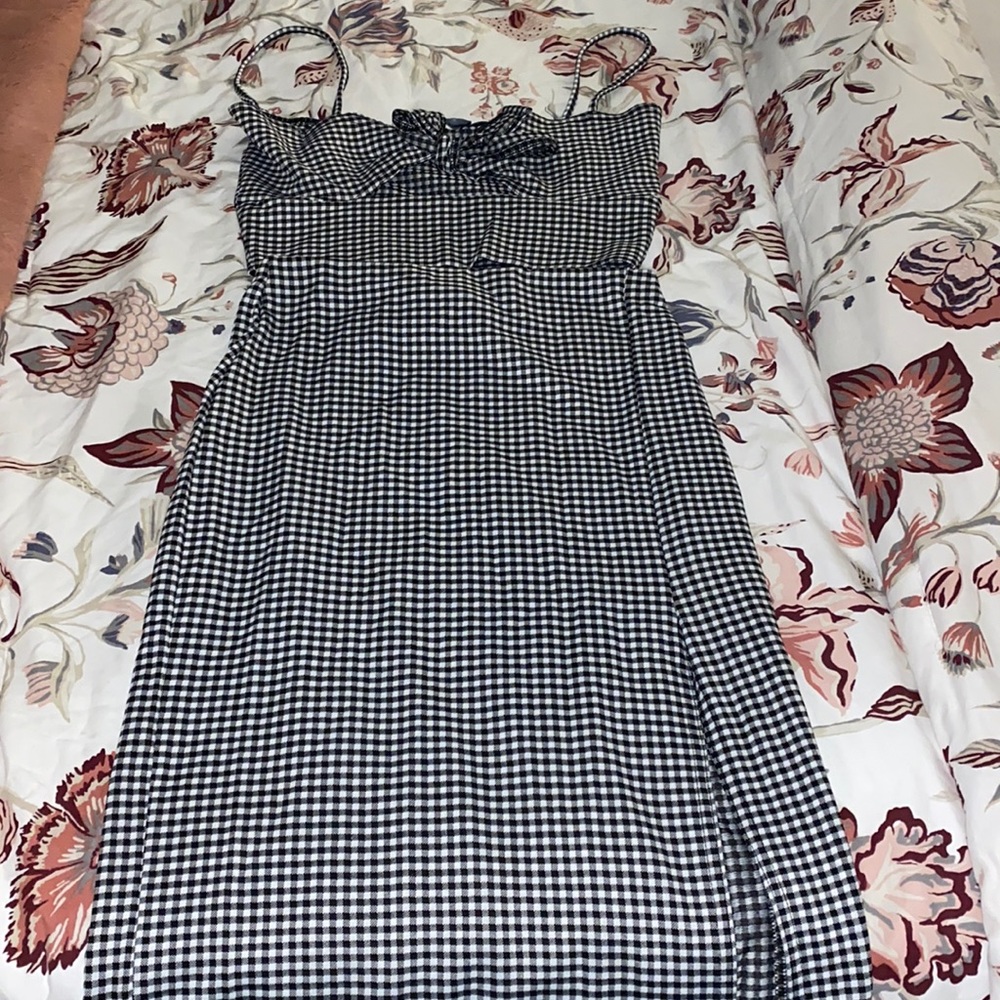 Black and White Plaid Two piece skirt set